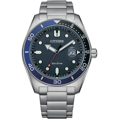 CITIZEN 星辰 光動能潮流運動風手錶-43mm/普魯士藍(AW1761-89L)