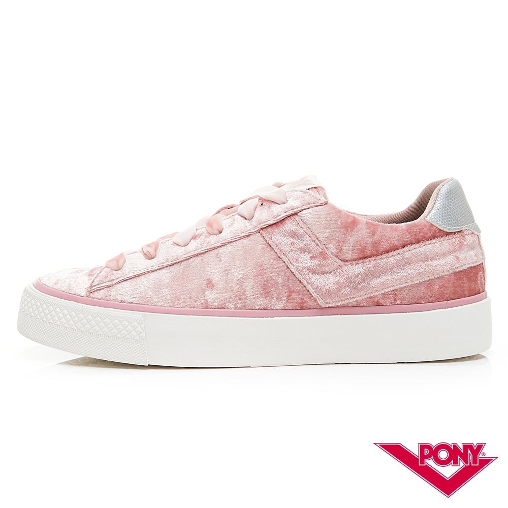 【PONY】TOP STAR系列絨毛鞋面低筒百搭復古帆布鞋 女鞋 粉紅