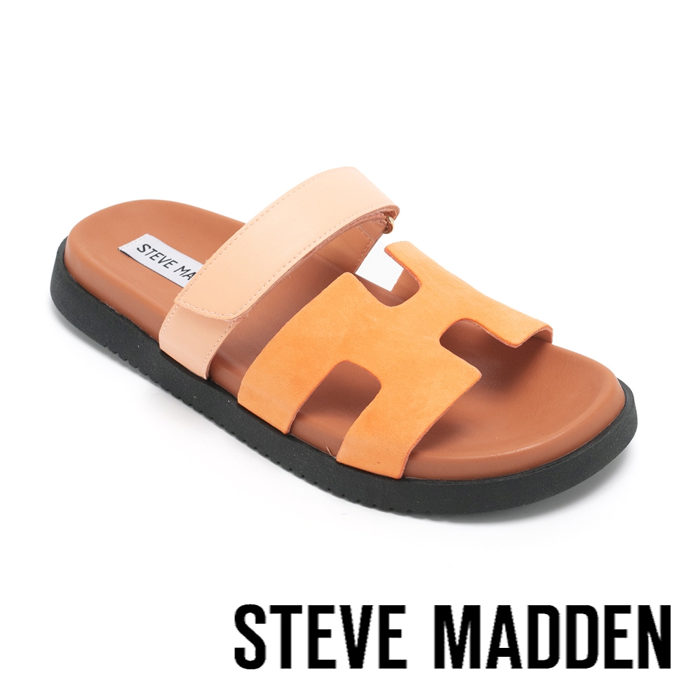 STEVE MADDEN-MAYVEN-CN 魔鬼氈休閒H涼拖鞋-橘色