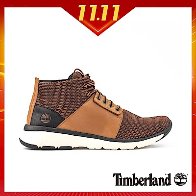 Timberland 男款咖啡全粒面皮革Altimeter運動靴|A1SCA