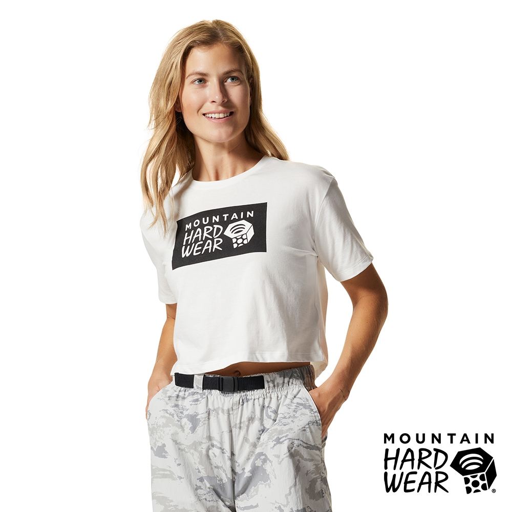 【美國 Mountain Hardwear】Logo Crop Short Sleeve Women LOGO短版短袖棉T恤 女款 霧提白 #1983041