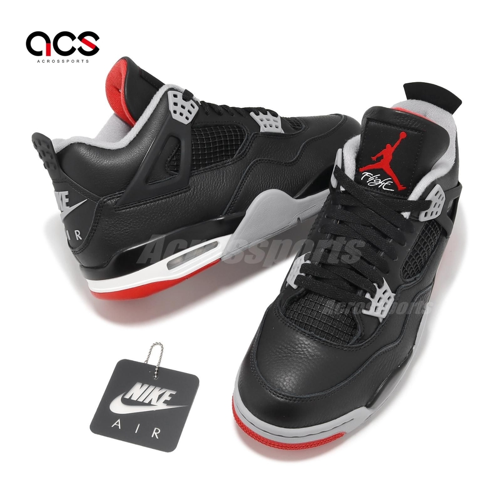 Nike Air Jordan 4 Retro Bred Reimagined 男鞋黑紅4代喬丹FV5029-006