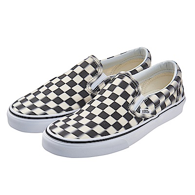 (女)VANS Classic Slip-On 眩暈棋盤格休閒懶人鞋*黑白