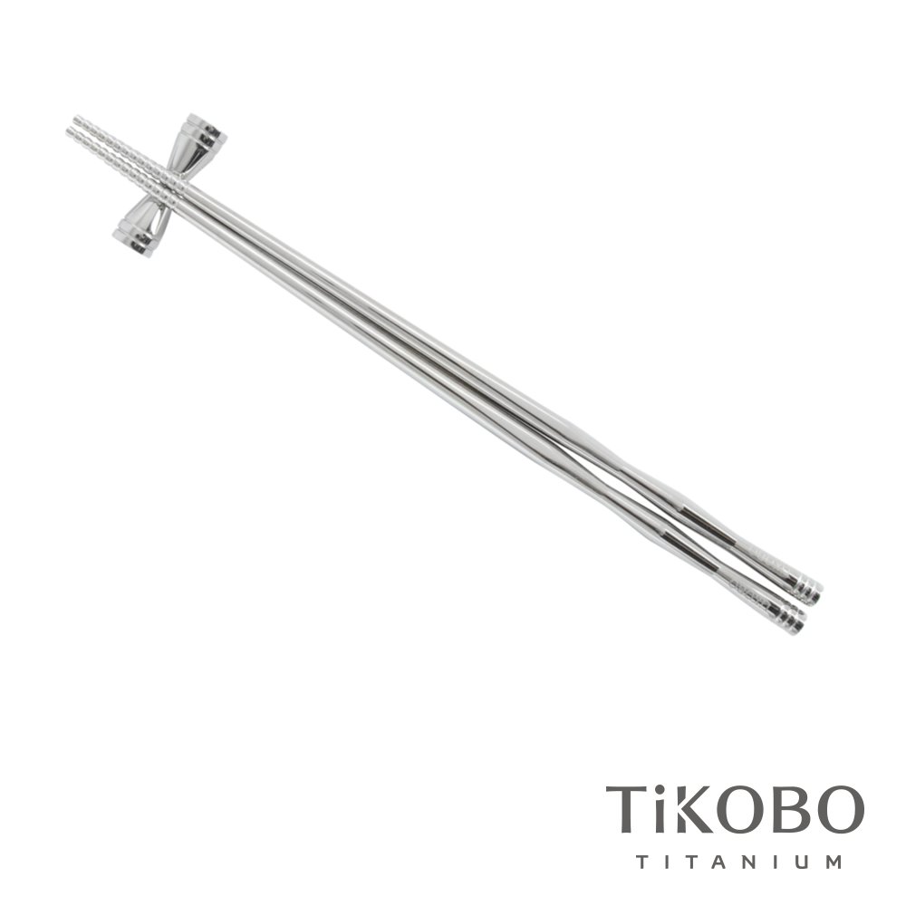 TiKOBO 鈦工坊純鈦餐具 筷意人生 節節高昇鈦筷子／環保筷 (附收納袋)