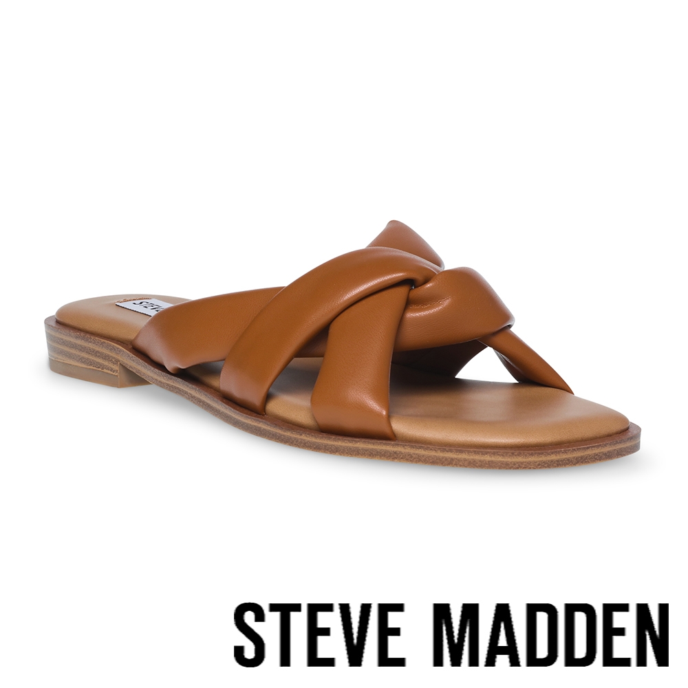 STEVE MADDEN-RAIZY 雲朵編織平底涼拖-咖啡色