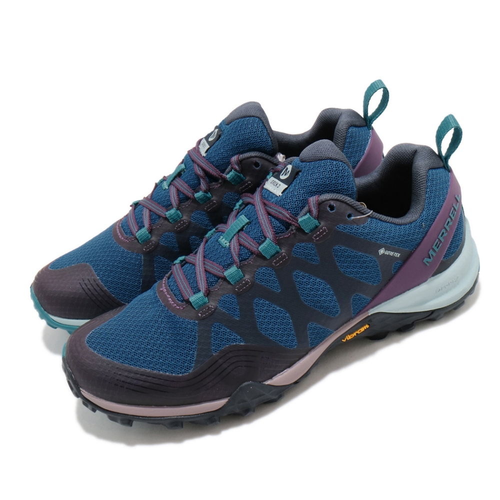 Merrell 戶外鞋 Siren 3 GTX 女鞋 登山 越野 耐磨 黃金大底 防水 低筒 藍 紫 ML034996