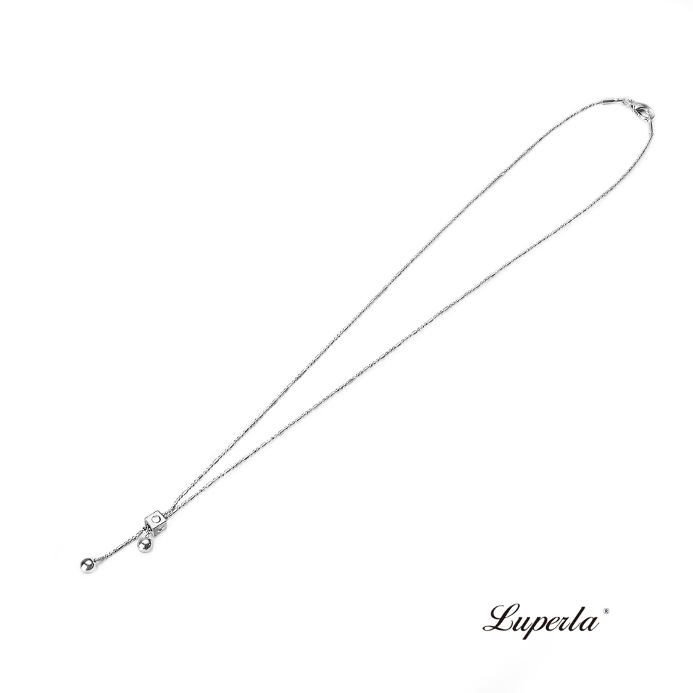 大東山珠寶 L&H Luperla 閃亮輕巧 精品鍍白K項鍊