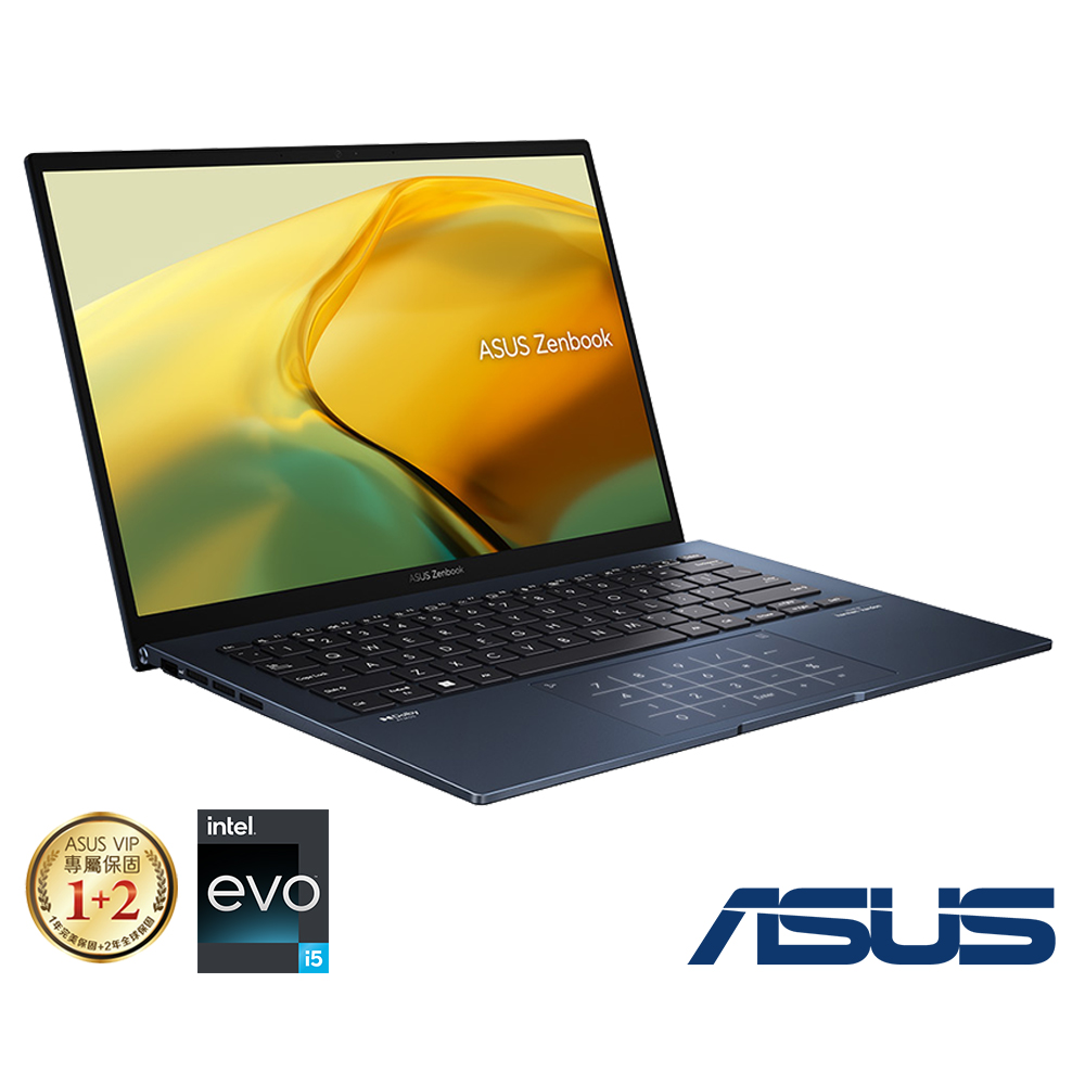 ASUS UX3402ZA 14吋2.5K筆電 (i5-1240P/16G/512GB/EVO/ZenBook 14/紳士藍)