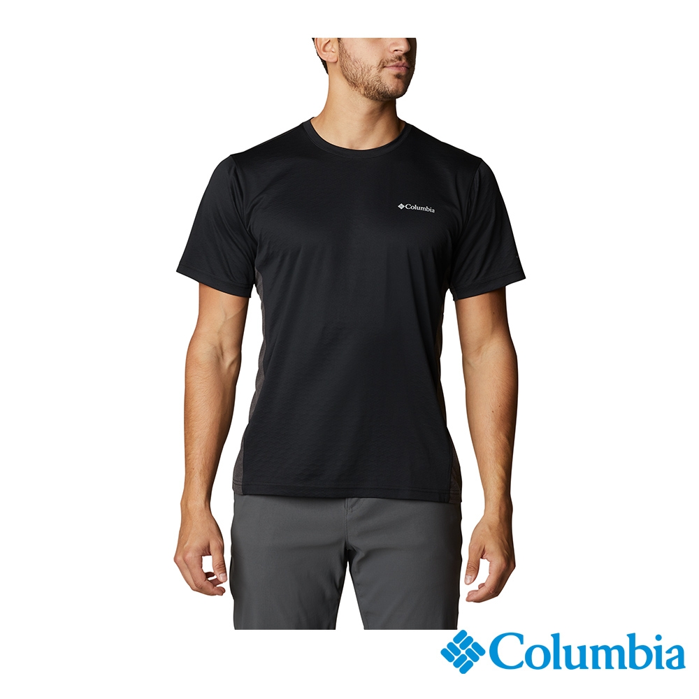 Columbia 哥倫比亞 男款- UPF50酷涼快排短袖上衣-黑色 UAE08090BK / S23