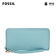 FOSSIL Logan 多層真皮拉鍊RFID防盜長夾-土耳其藍色 SL7831441 product thumbnail 1