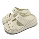 Crocs 涼拖鞋 Classic Crush Sandal 男鞋 女鞋 骨白色 泡芙涼鞋 雙帶拖鞋 2076702Y2 product thumbnail 1