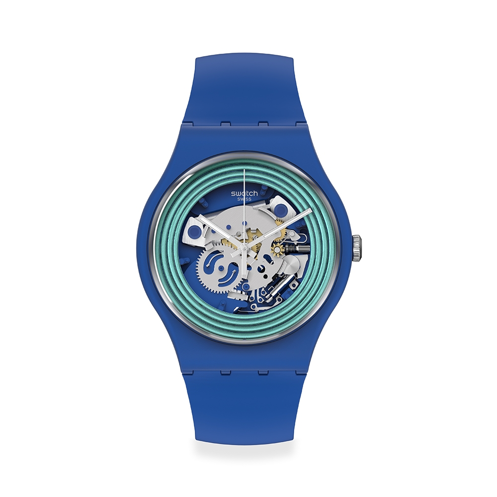 Swatch New Gent 原創系列手錶ONE MORE THING BLUE RINGS 藍色世界(41mm)