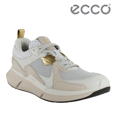 ecco biom 2.2 w 健步戶外織物皮革休閒運動鞋 女鞋 白色/石灰色