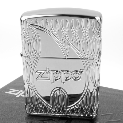 【ZIPPO】美系~Zippo Flame-火焰圖案-360度多刀雕刻打火機