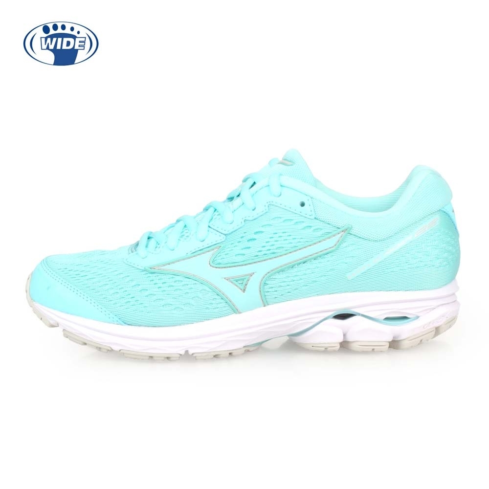 MIZUNO WAVE RIDER 22 女慢跑鞋-路跑 寬楦  粉綠