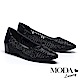 低跟鞋 MODA Luxury 閃動品味LOGO鑽拼接網布內增高低跟鞋－黑 product thumbnail 1