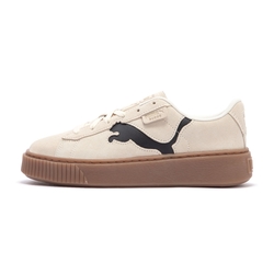 Puma Suede Platform Cutout Wns 女鞋 米白色 麂皮 微厚底 休閒鞋 39723302