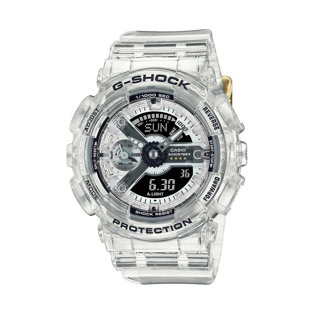 CASIO卡西歐 G-SHOCK 40週年限定 獨特透視錶面 半透明 八角形錶殼 GMA-S114RX-7A_45.9mm