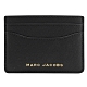 MARC JACOBS 金屬LOGO荔枝牛皮簡易卡片夾(黑) product thumbnail 1