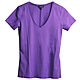 EMPORIO ARMANI 品牌EA字母LOGO短袖V領T恤(紫色) product thumbnail 1