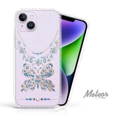 Meteor iPhone 14 Plus 6.7吋 奧地利水鑽殼 - 蝶戀鑽