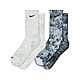 Nike 襪子 Crew Socks 男女款 長襪 灰綠 白 藍黑 暈染 羅紋 紮染 渲染 長襪 DM3407-910 product thumbnail 1