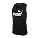 PUMA 男LOGO休閒背心-歐規 無袖上衣 純棉 慢跑 58667001 黑白 product thumbnail 1