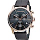 CK Calvin Klein 城市經典簡約石英計時腕錶-黑x玫瑰金色/43mm product thumbnail 1