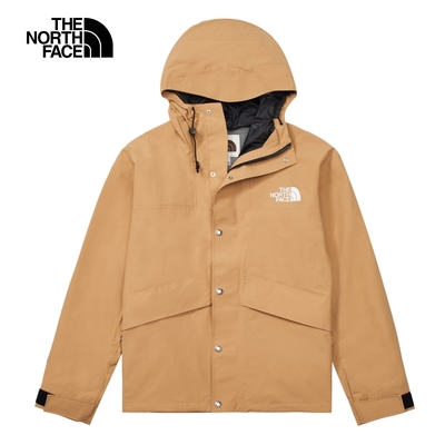 【The North Face 官方旗艦】【經典ICON】北面男款棕色防水透氣衝鋒衣外套｜7UR9I0J