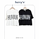 betty’s貝蒂思　 率性字母蕾絲落肩微短版五分袖T-shirt(共二色) product thumbnail 1