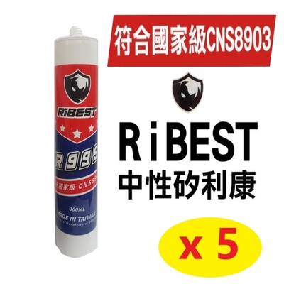 【5支】R999 中性矽利康 300ml 玻璃用矽利康