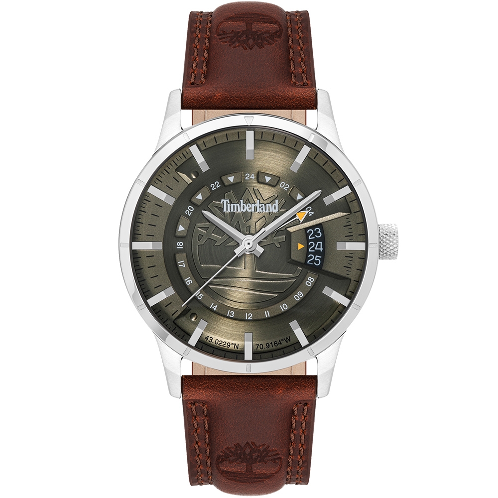 Timberland 天柏嵐 文藝時尚兩地時間手錶 送禮推薦-42mm TDWGB2201502