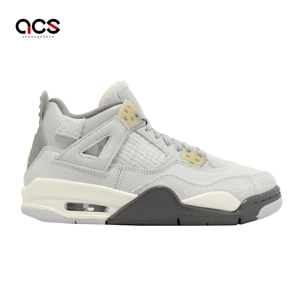 Nike Air Jordan 4 Retro SE GS 大童女鞋灰奶油白Craft 4代AJ4 DV2262