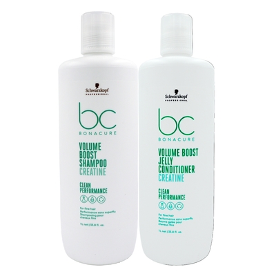 Schwarzkopf施華蔻 欣臨公司貨 年終回饋買1送1【買bc豐盈彈俏肌酸髮霜1000ML 送 髮露1000ML】豐盈量感組合 ( 附壓頭 )