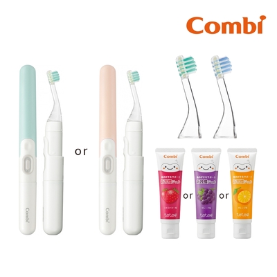 Combi 口腔保健組 teteo幼童電動牙刷+刷頭+牙膏組合