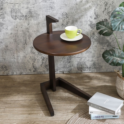 Boden-布克1.6尺造型實木圓型小茶几/邊几/邊桌(三色可選)-45x48x70cm