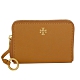 TORY BURCH EMERSON防刮皮革Logo飾牌拉鍊鑰匙零錢包(牛奶糖金) product thumbnail 1