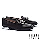 低跟鞋 HELENE SPARK 時尚白鑽馬銜釦造型樂福低跟鞋－黑 product thumbnail 1