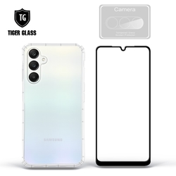 T.G Samsung Galaxy A25 5G 手機保護超值3件組(透明空壓殼+鋼化膜+鏡頭貼)