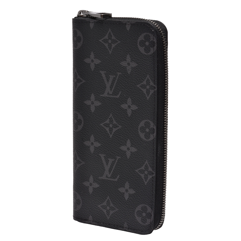 LOUIS VUITTON Zippy wallet Vertical Monogram Eclipse M62295 Black