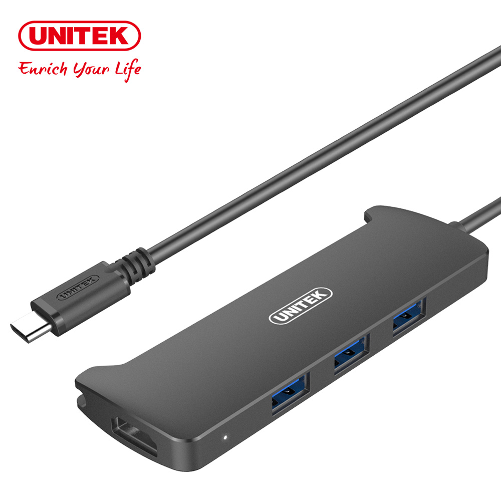 UNITEK Type-C 轉 HDMI 3port USB3.1Gen1 集線器