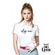 【Lynx Golf】Korea 女款兩肩織標設計Lynx字樣印花短袖POLO衫-白色 product thumbnail 2