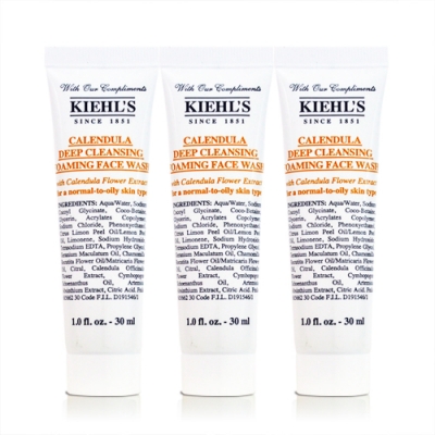 KIEHLS契爾氏 金盞花植物潔面泡泡凝露30ml*3入