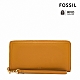 FOSSIL Logan 多層真皮拉鍊RFID防盜長夾-土黃色 SL7831763 product thumbnail 1