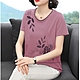 【Paiya 派亞】新款洋氣寬鬆中年媽媽裝圓領百搭短袖T恤(M-4XL) product thumbnail 7