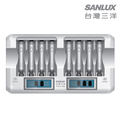 SANLUX 台灣三洋8入液晶充電器