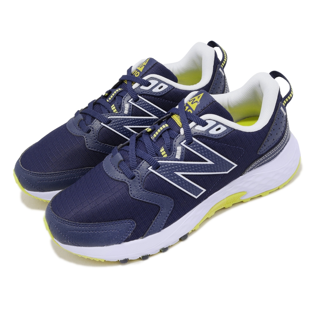 New Balance 野跑鞋 410 V7 D 女鞋 寬楦 深藍 黃 越野 抓地 運動鞋 NB 紐巴倫 WT410MP7-D