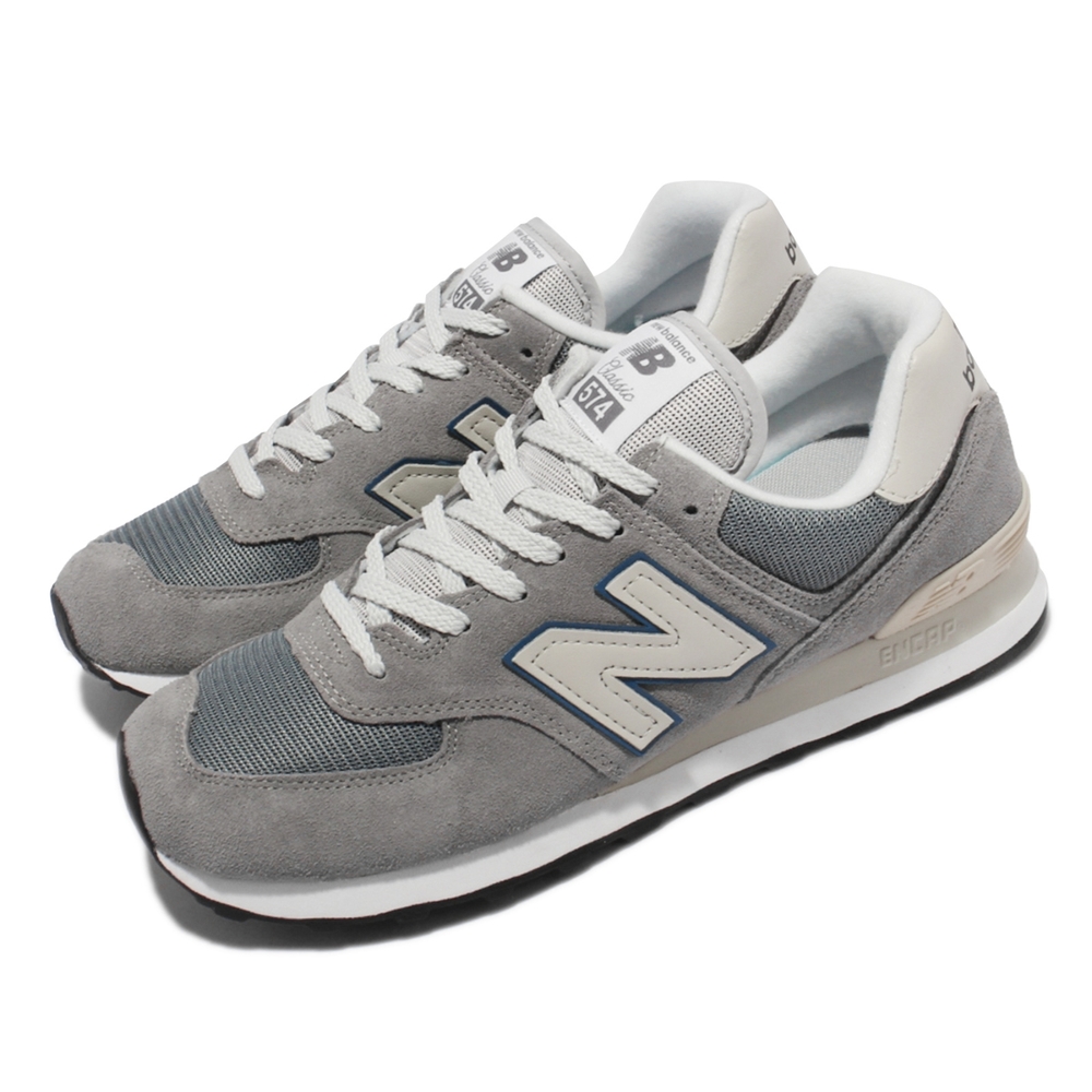 New Balance 休閒鞋 574 復古 基本款 男女鞋 紐巴倫 N字鞋 麂皮 穿搭 情侶鞋 灰 白 ML574BA2-D