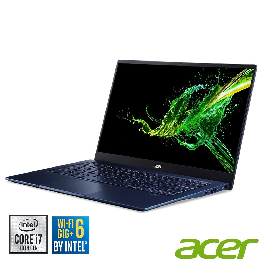 Acer SF514-54GT-729E 14吋筆電(i7-1065G7/MX250/16G/512G SSD/Swift 5/藍)Acer Swift5 系列