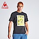 le coq sportif 法國公雞牌COQ系列潮流網眼貼布短袖T恤 男-黑 product thumbnail 2